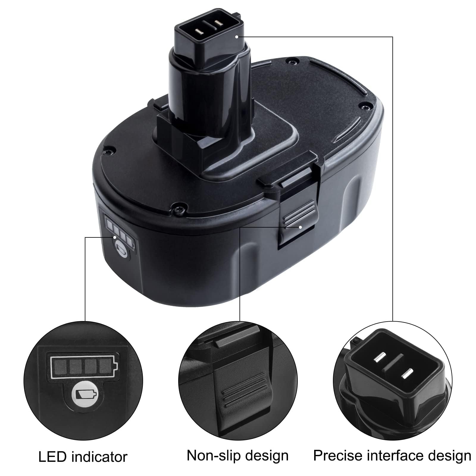 DTK 7.0Ah 18V battery for Dewalt DC9099, reliable power under demanding conditions.