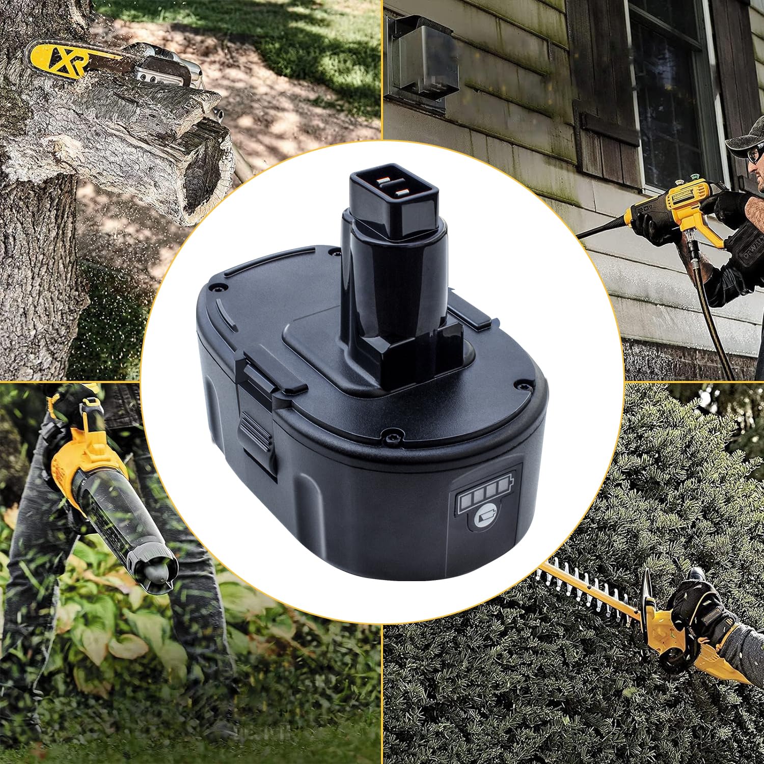 DTK 7.0Ah 18V battery for Dewalt DW9098, built-in safety protections for reliability.