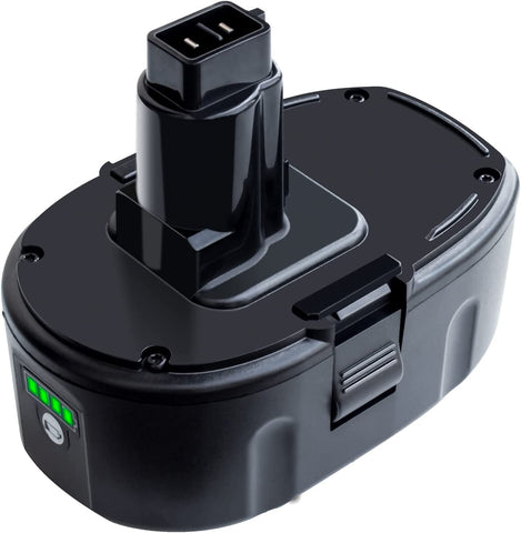 DTK battery with LED indicator shows charge level at a glance.