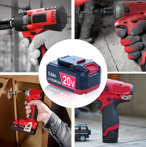DTK Bauer 20V battery installed in tool for extended outdoor use