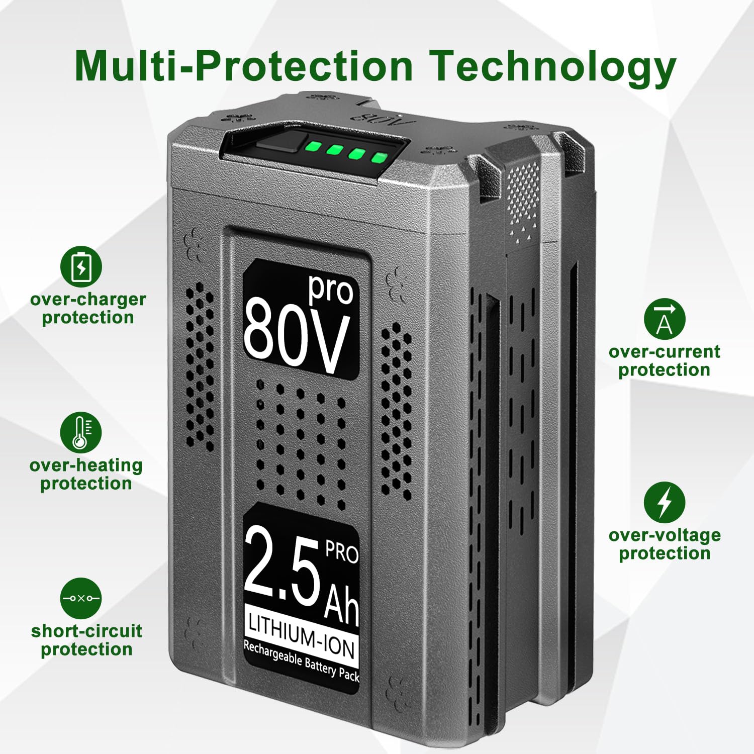 DTK compatibility with Greenworks 80V tools enables flexible tool setups.