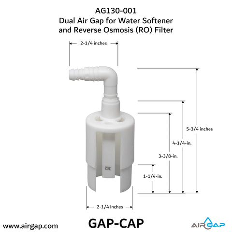 Air Gap International AG130-001 splash guards keep drainage neat and dry