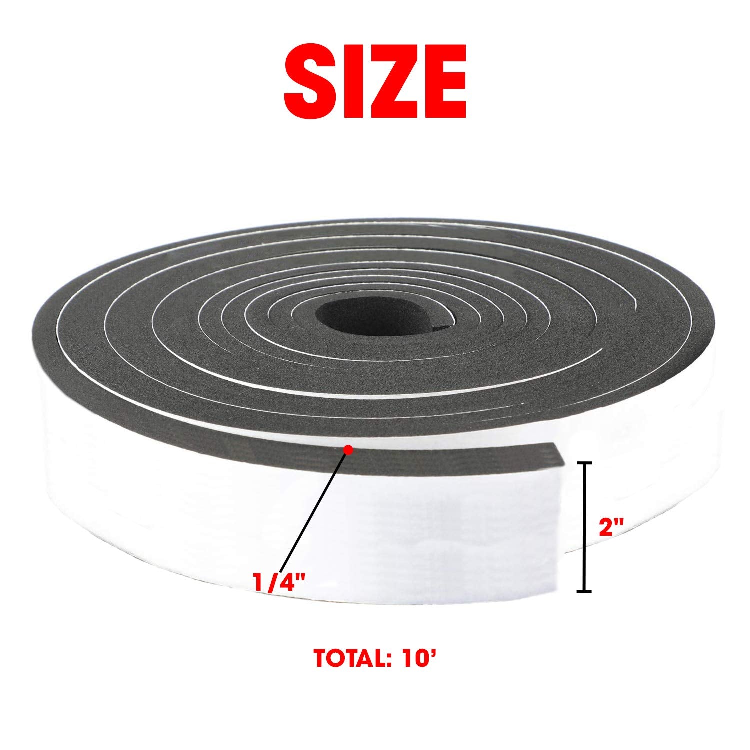 Dualplex foam strip creates an airtight door and window seal against drafts.