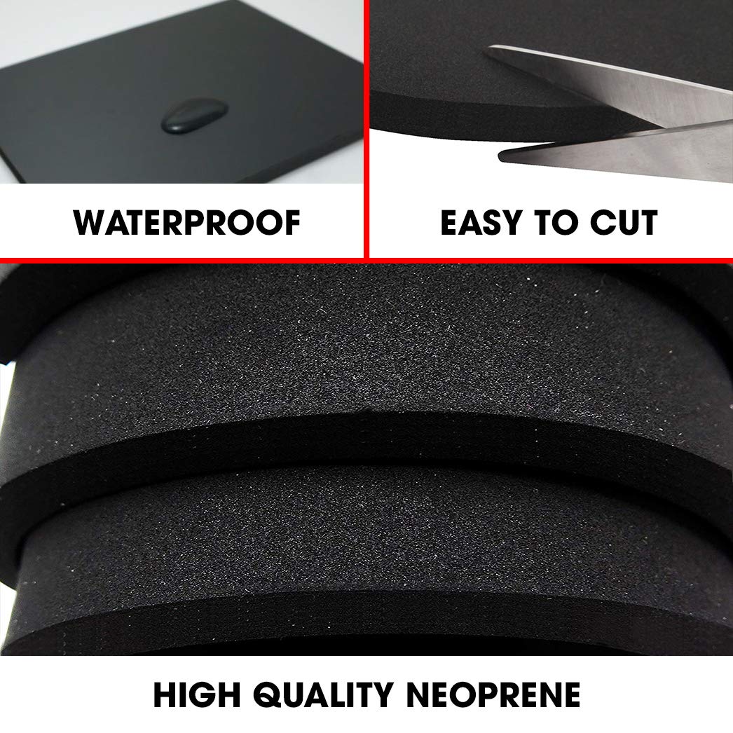 Dualplex neoprene foam roll laid flat showing uniform thickness.