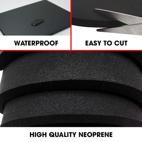 Dualplex neoprene foam roll laid flat showing uniform thickness.