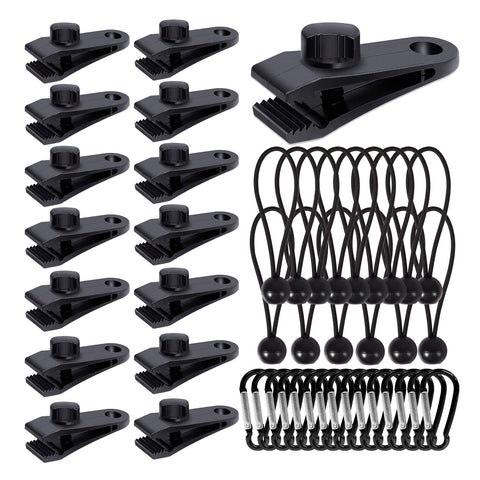 Dualshine tarp clamps heavy-duty lock grip close-up showing secure tarp attachment