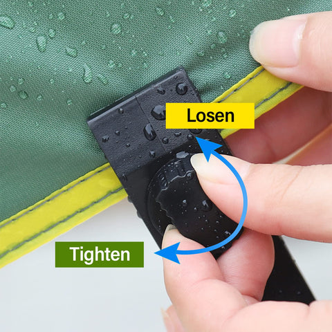 Dualshine tarp clip with toothed design grips fabrics firmly