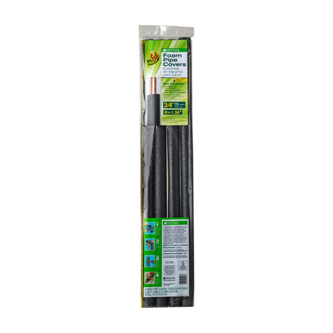 Duck Brand insulating foam pipe sticks pack ready to insulate hot or cold pipes