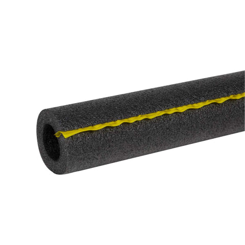 Duck Brand pipe sticks pre-slit for easy installation on curved pipes