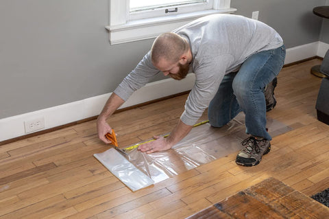 Duck Brand kit uses a hair dryer to shrink film smoothly.