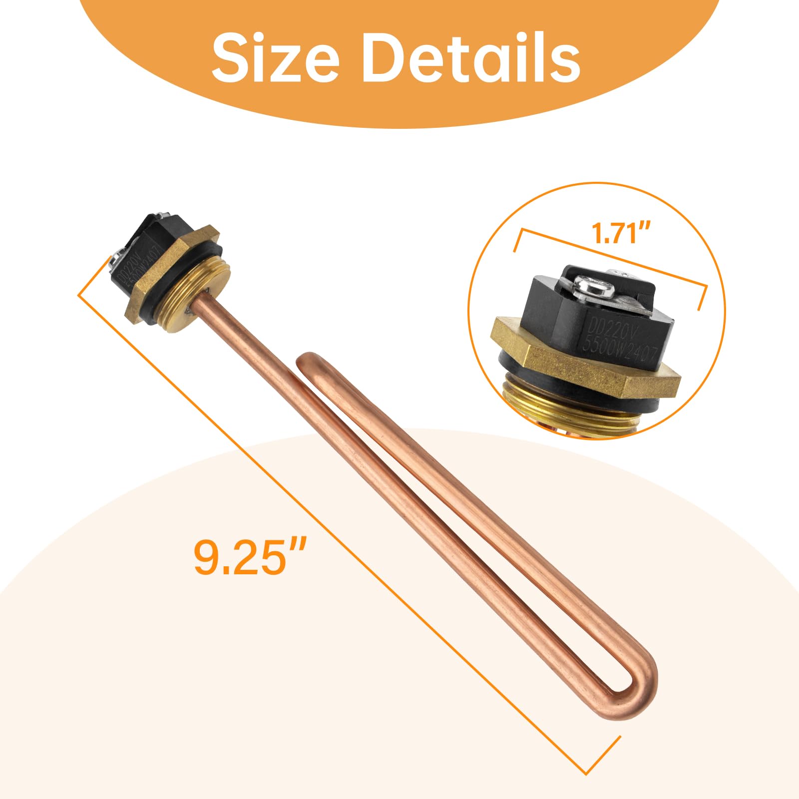 DuckcowsC 5500W heating element ready for fast spa heating