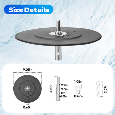 DuckcowsC safety disk with a 9.1 inch diameter prevents losing the bit.