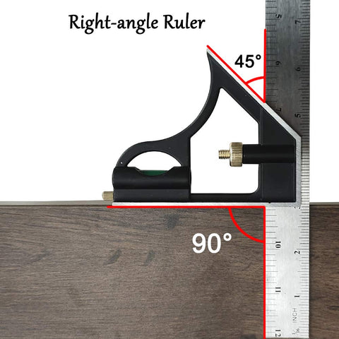 DUEBEL Combination Square stainless steel blade resists rust and lasts.