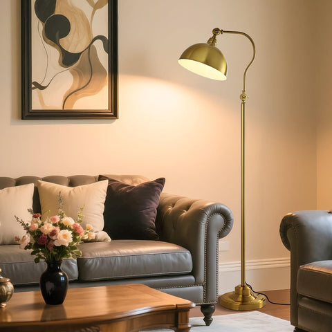 Dujunlinghang brass floor lamp base highlights sturdy construction and luxury gold finish for living spaces.