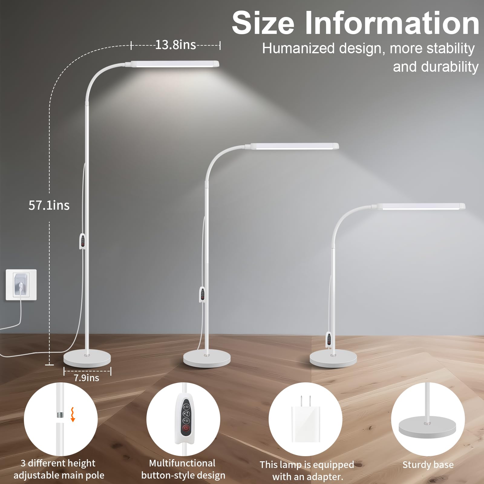 Dujunlinghang soft flicker-free light reduces eye strain.