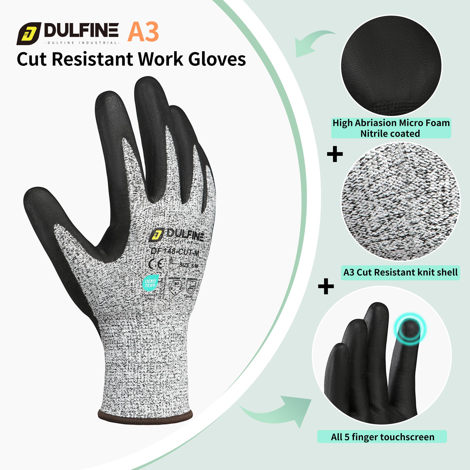 DULFINE A3 gloves demonstrating touchscreen compatibility for quick device use