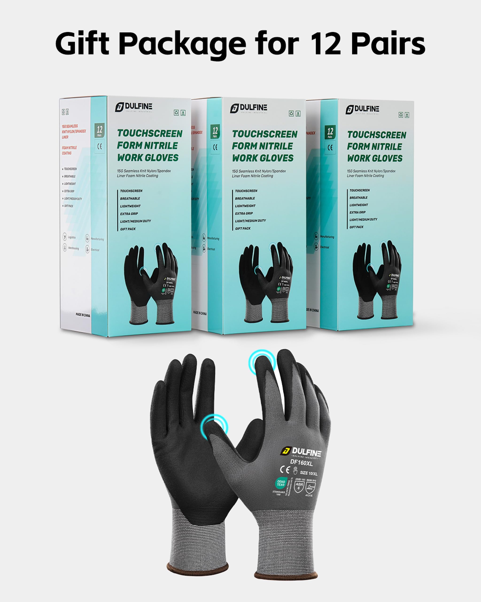 DULFINE painting and DIY friendly gloves with reliable grip