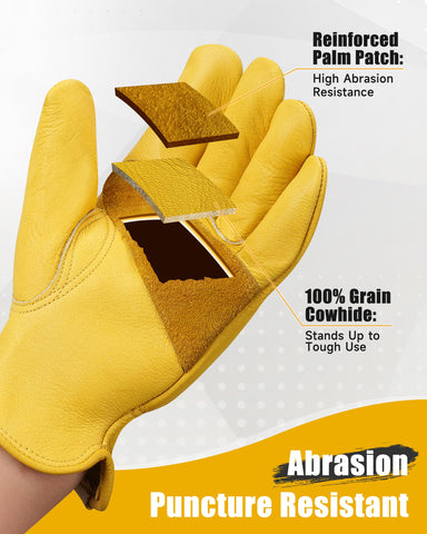 DULFINE reinforced palm patch gloves for improved grip