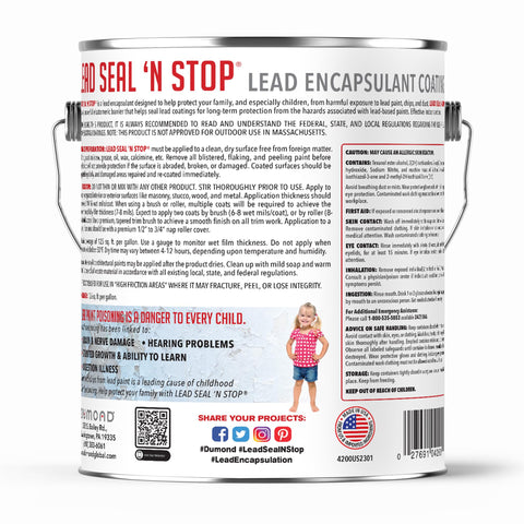 Dumond Lead Seal 'n Stop brush application demonstrates easy lead dust barrier on walls