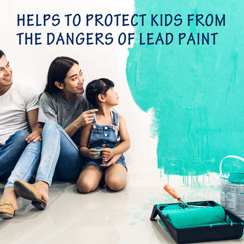 Dumond Lead Seal 'n Stop on-wall coating shown creating durable lead dust barrier