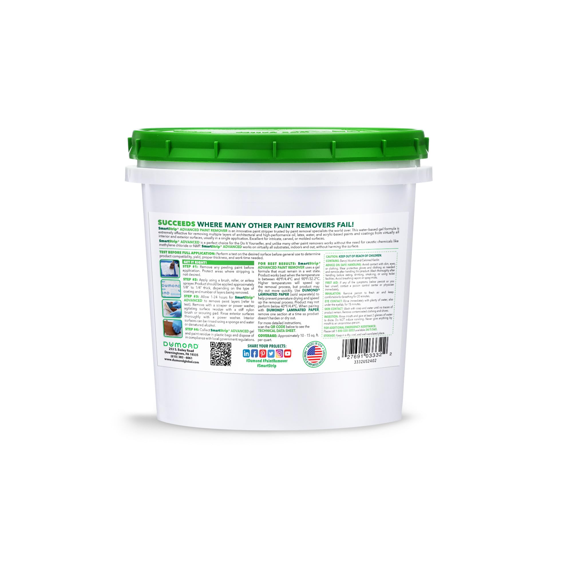 Dumond Smart Strip Advanced applying step shows wet application for efficient removal.