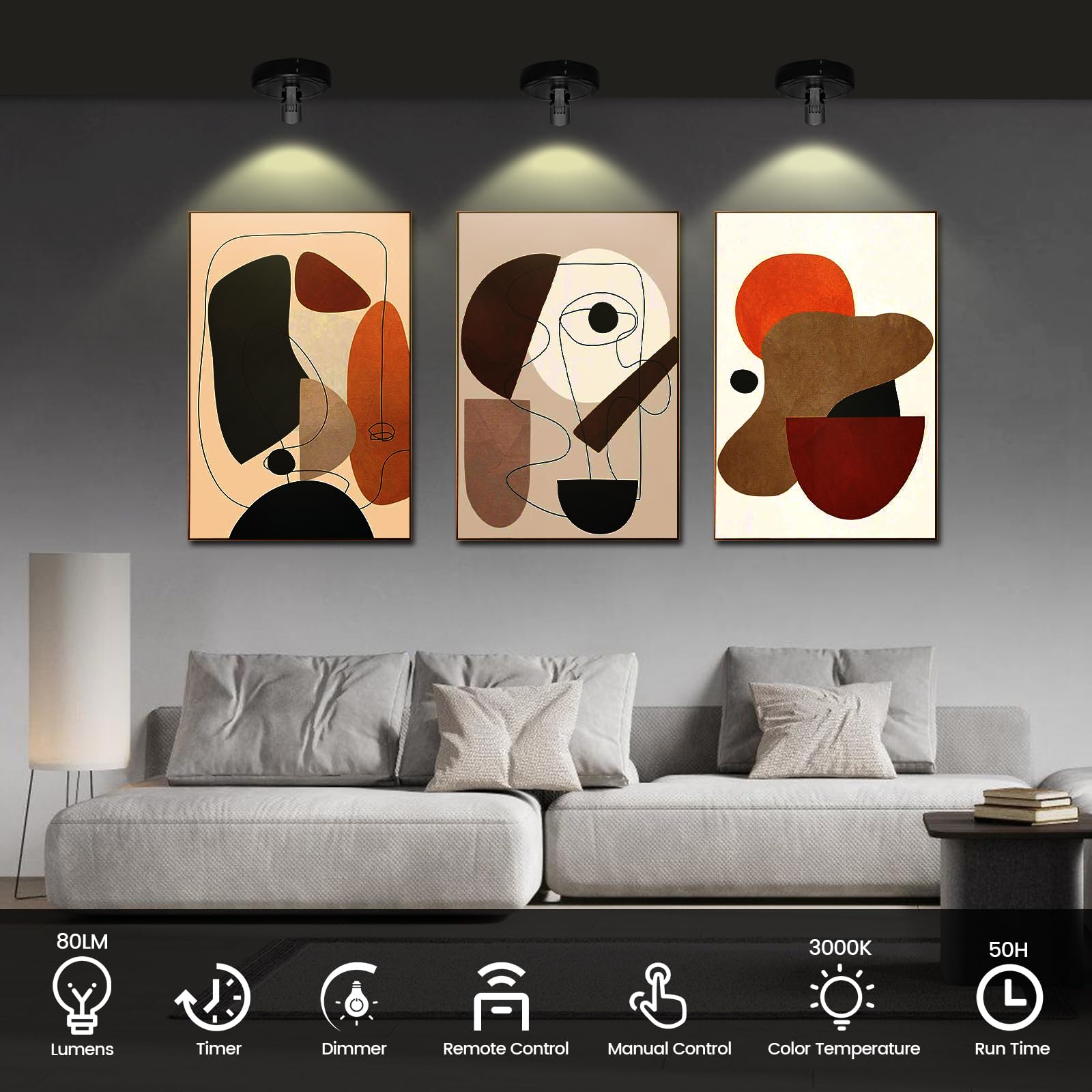 Dunhaoji Spotlight easy-install with hooks and screws for fast setup.