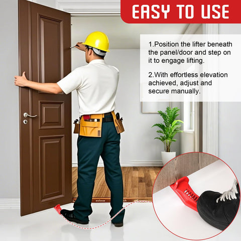 Dunkive lifter with built-in rasp smooths panel edges.