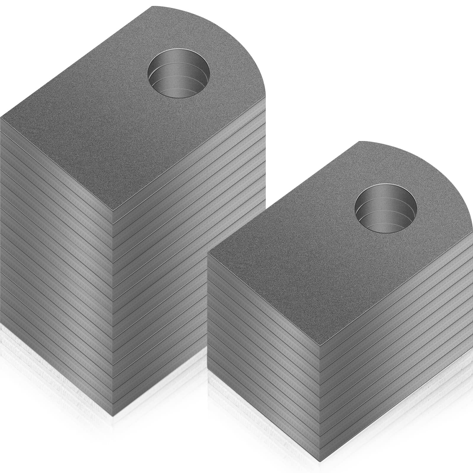 Dunzy weld tab front view showing 1in by 1.5in size for sturdy mounting