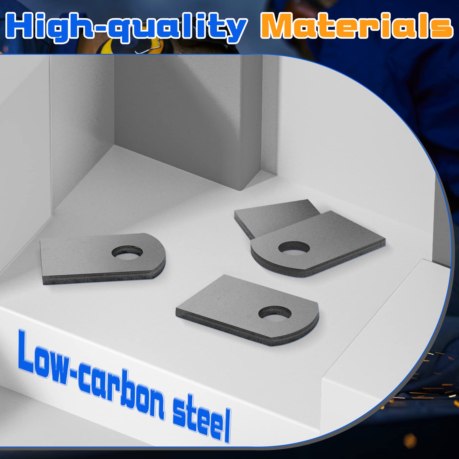 Dunzy weld tab hole detail with 3/8 inch opening for secure attachment