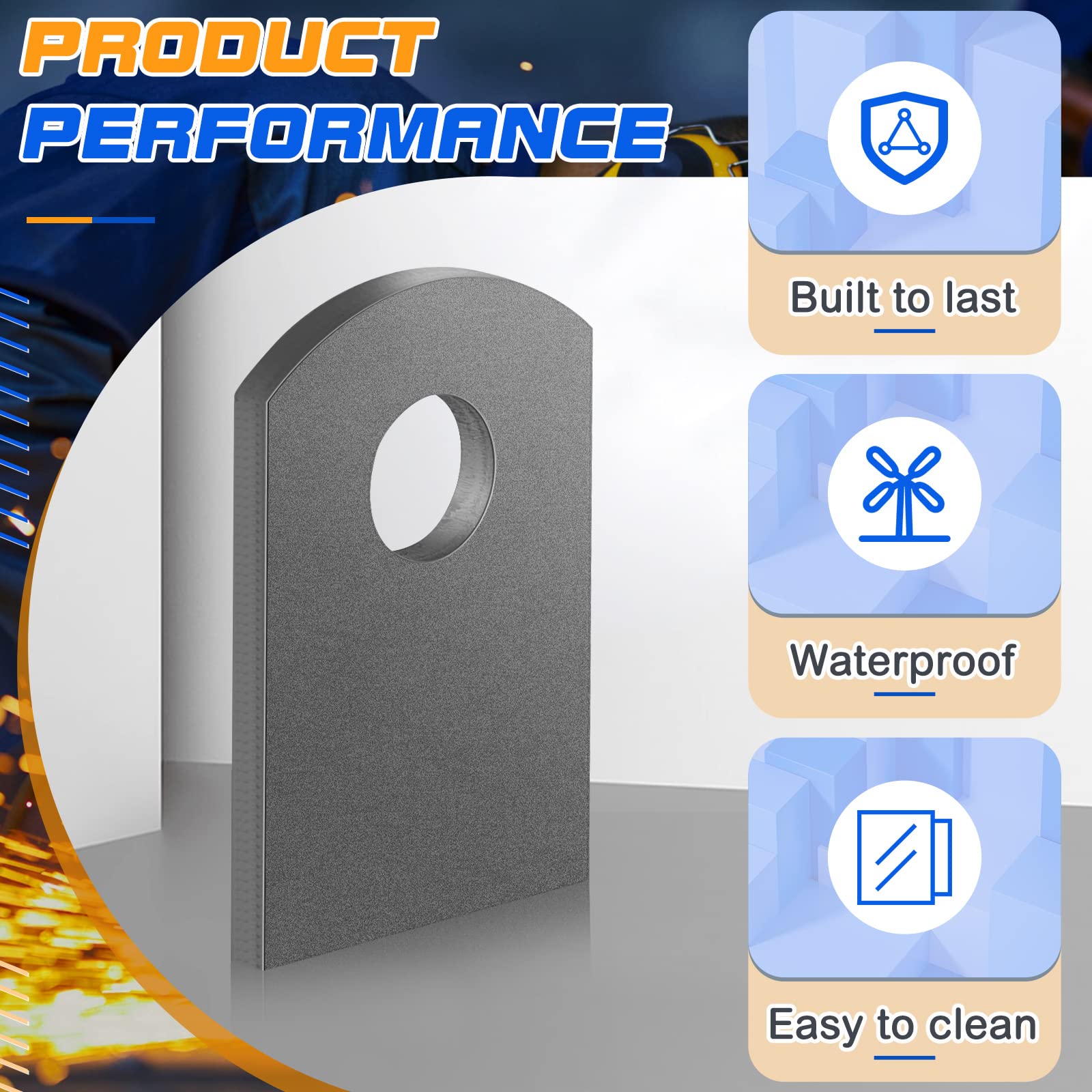 Dunzy weld tab side profile emphasizes mild steel durability
