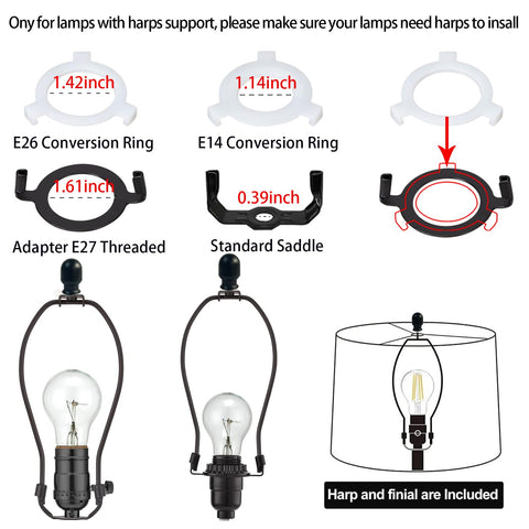 Duoerwo easy-assembly drum shade ready for fixture attachment
