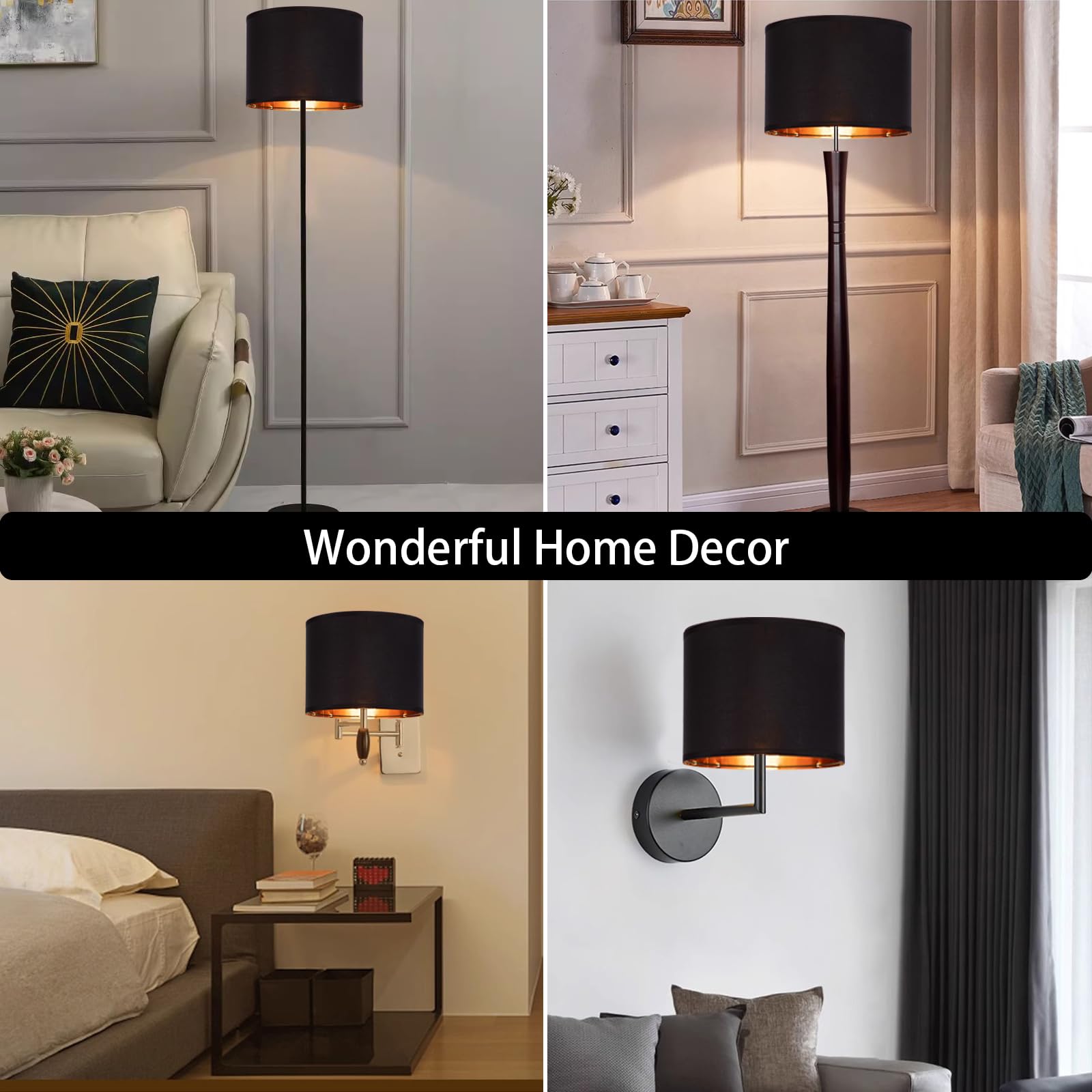 Duoerwo farmhouse drum shade adds classic charm to a wall lamp setup