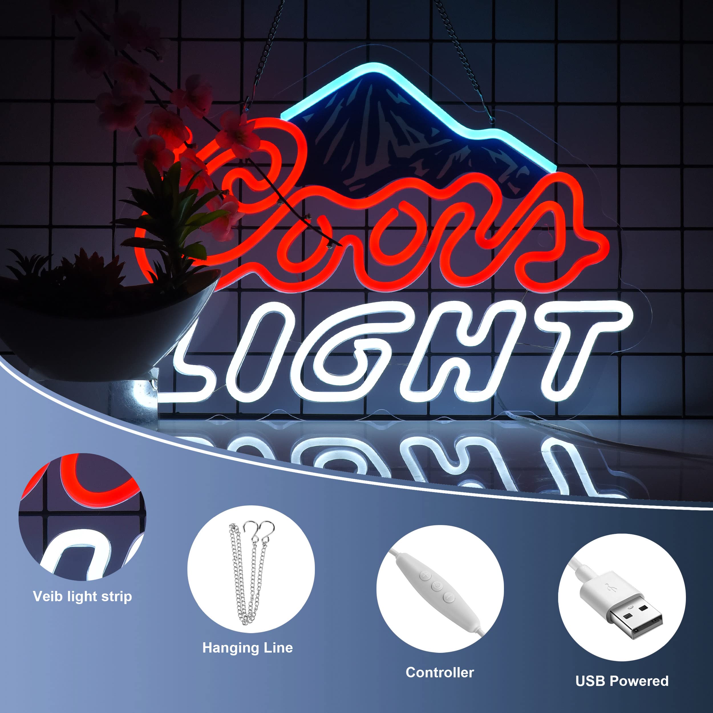 Duoweoy neon sign with dimmable brightness control for tailored lighting