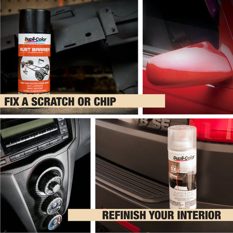Dupli-Color DAP1689 white primer for metal, fiberglass, and wood applications.