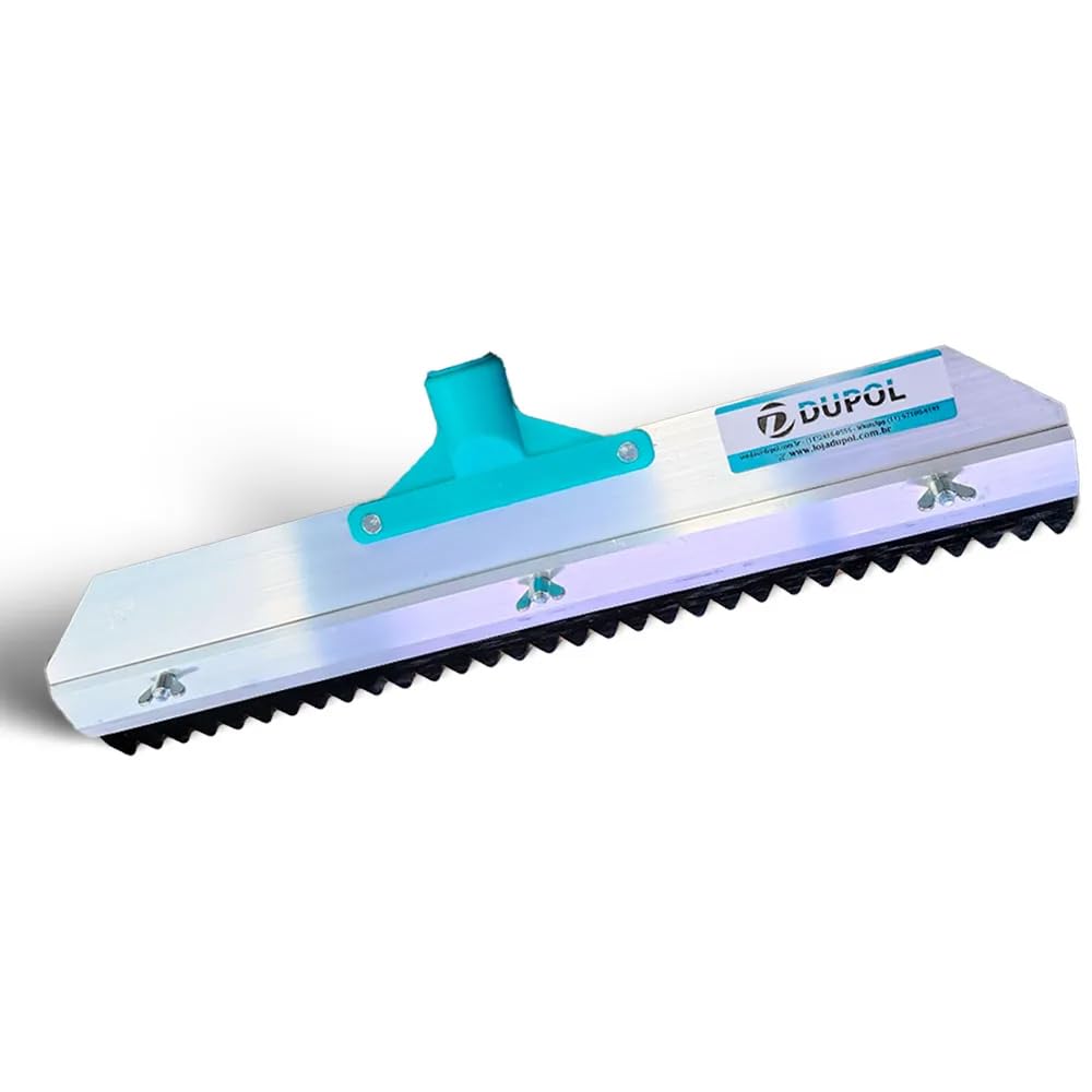 DUPOL 16-inch epoxy floor squeegee with notched blade for even epoxy application