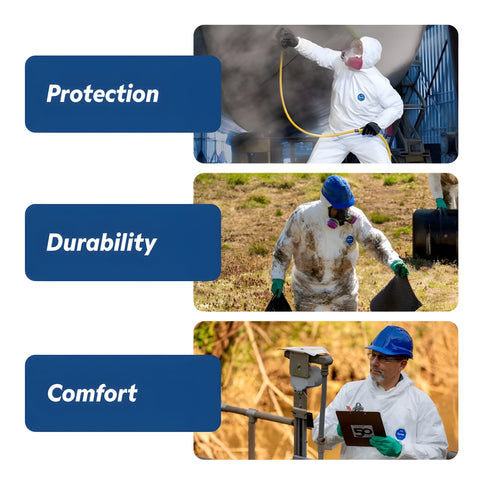 General maintenance and remediation tasks supported by Tyvek 400 coverall.