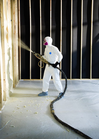 DuPont Tyvek 400 hood and zipper provide respirator-fit coverage for safer handling.