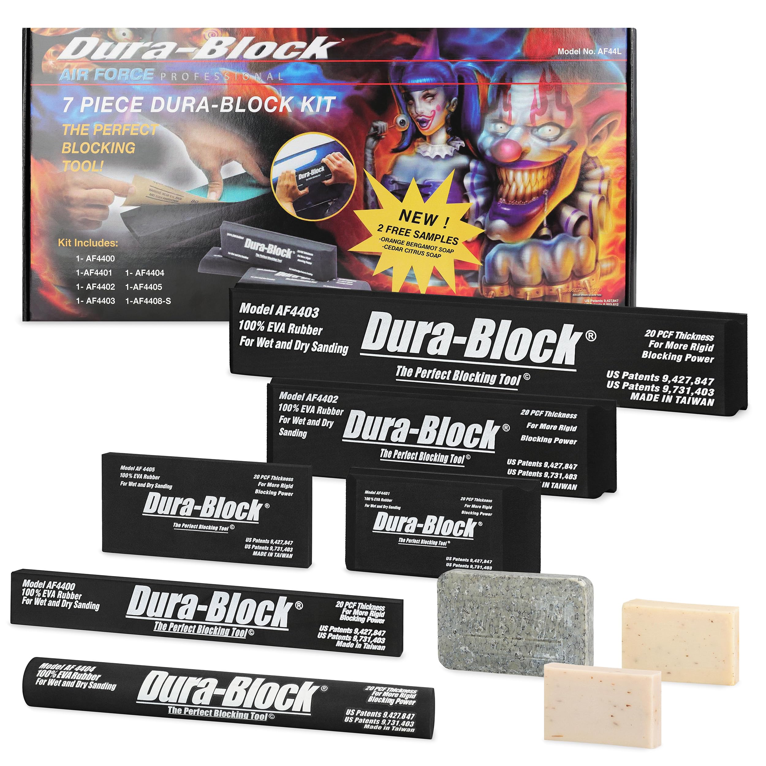 Dura-Block AF4400 front view with a comfortable hold for smooth sanding