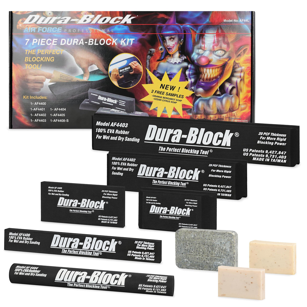 Dura-Block AF4400 front view with a comfortable hold for smooth sanding