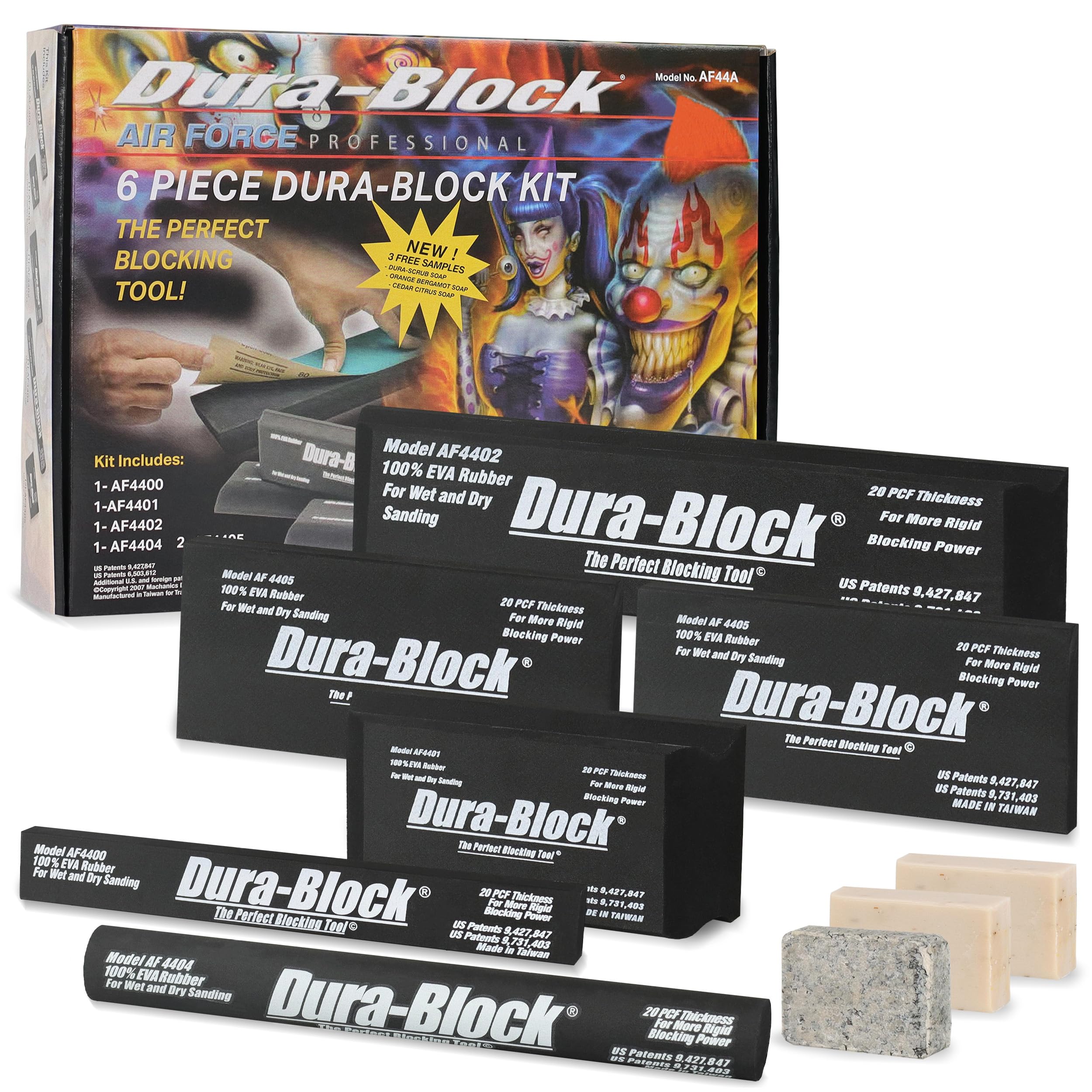 Dura-Block standard auto body sanding block for smooth panel finishing.