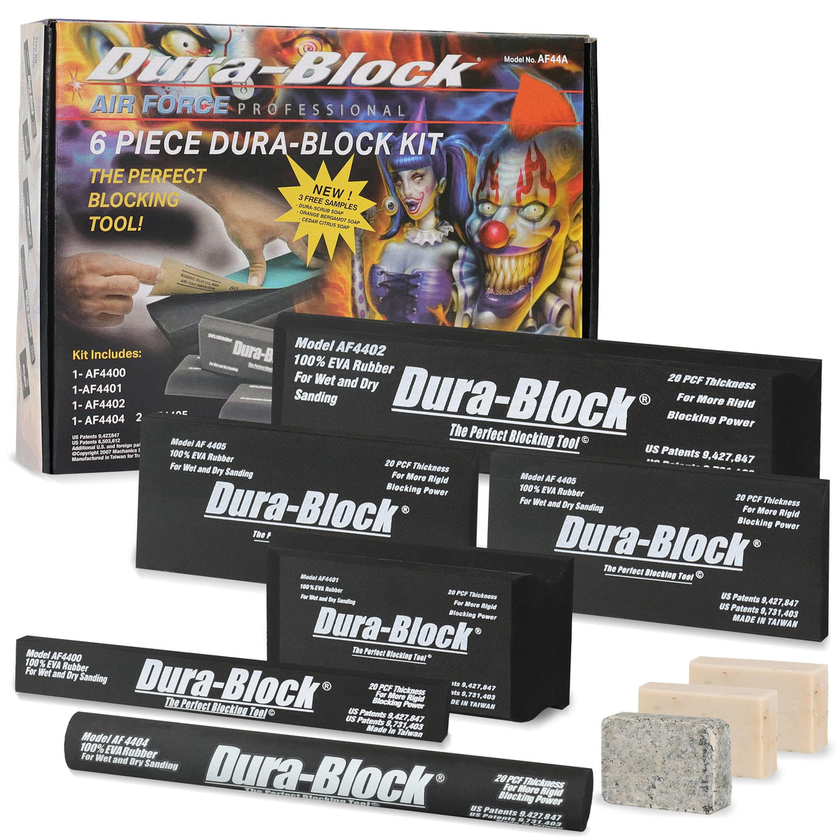 Dura-Block standard auto body sanding block for smooth panel finishing.