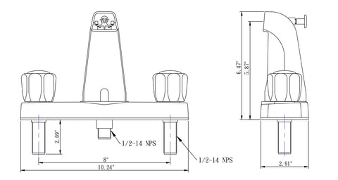 Dura Faucet pop-up accessories shown separately for compatibility.
