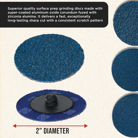 Dura-Gold 2in disc 80 grit with backing pad for finer sanding