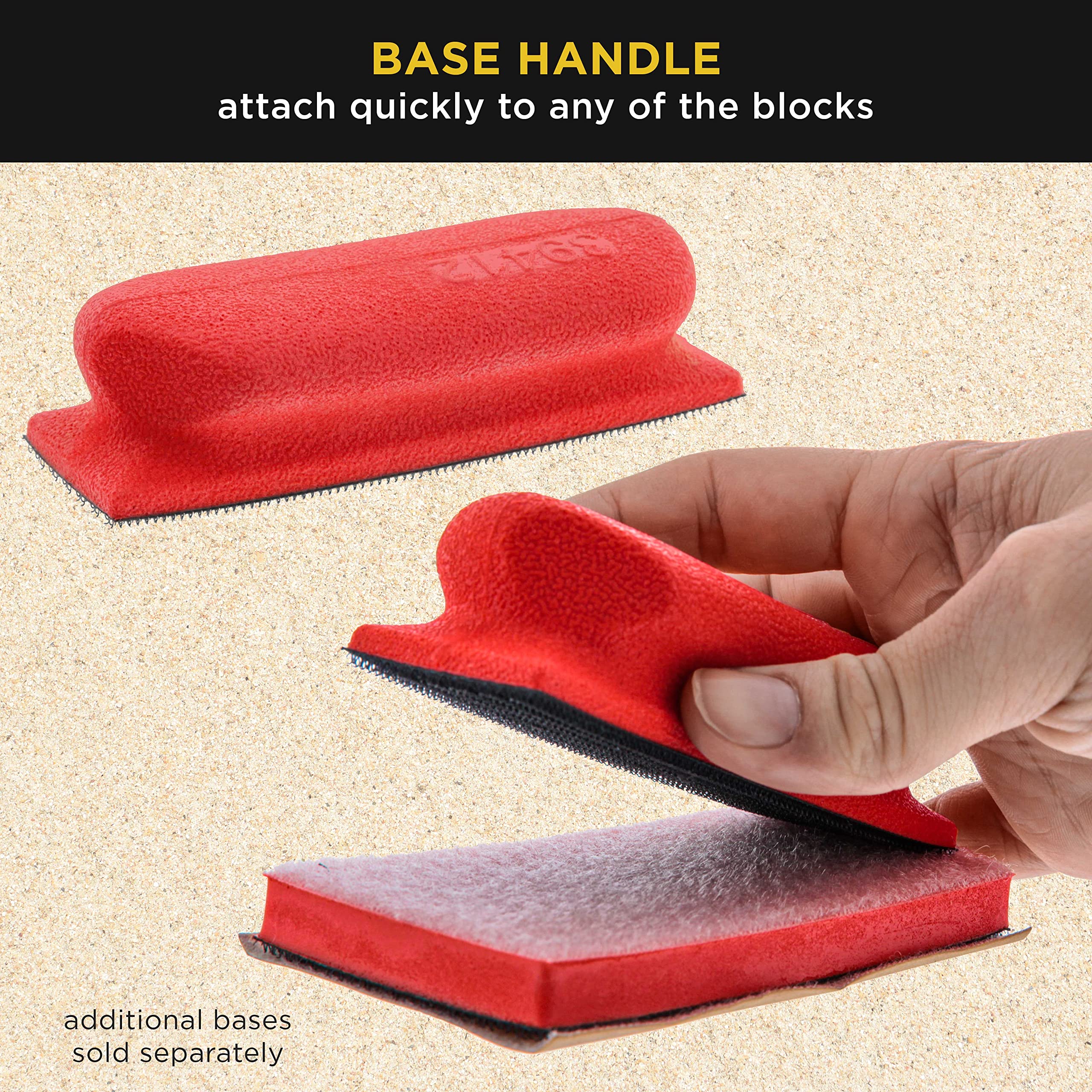Dura-Gold hook-and-loop backing keeps papers secure during detail work.