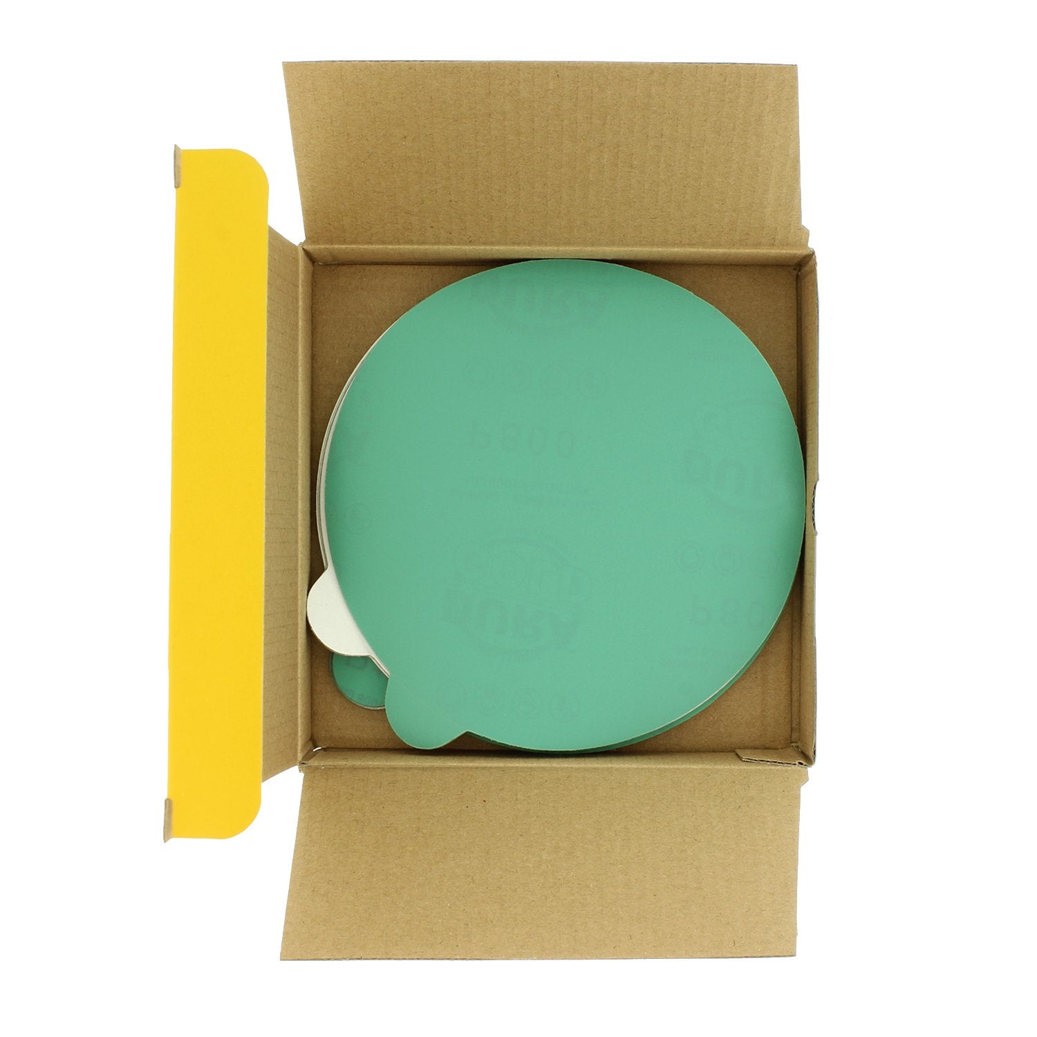 Dura-Gold premium 1000-grit PSA disc on a 6-inch pad for fine finishing