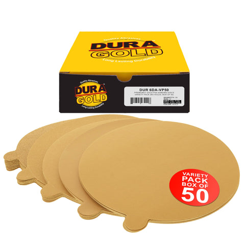 Dura-Gold premium 6in 80-grit disc for quick material removal on wood and paint