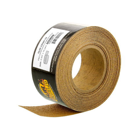 Dura-Gold premium gold 40 grit longboard sandpaper roll for fast material removal.