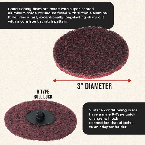 Dura-Gold roll-lock disc pad compatibility supports steady, secure sanding workflow.