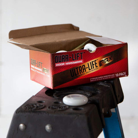 DURA-LIFT Ultra-Life Max 2in roller with 4in stem ready for installation.