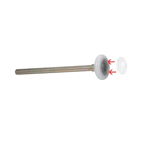 DURA-LIFT Ultra-Life Max nylon roller reduces door noise for smoother operation.